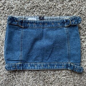 Blue Denim Mini Skirt (XS)